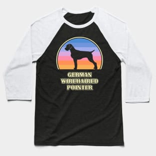 German Wirehaired Pointer Vintage Sunset Dog Baseball T-Shirt